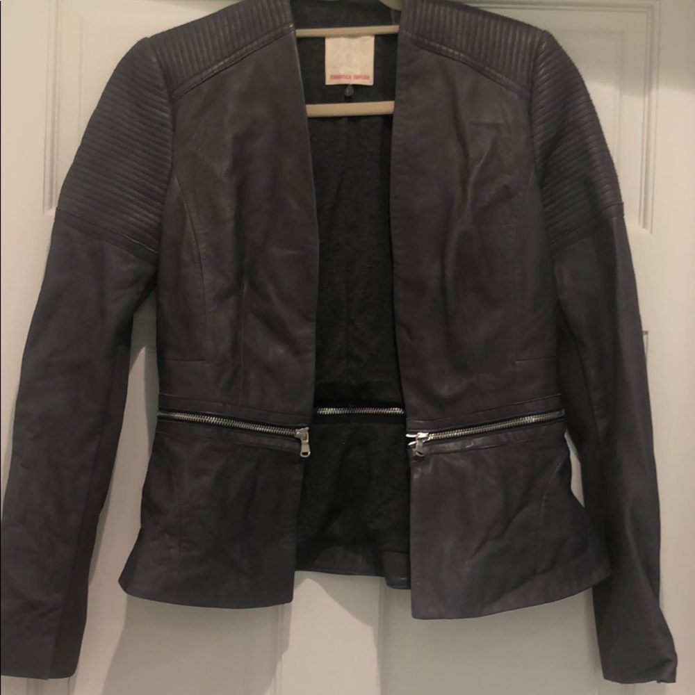Leather blazer